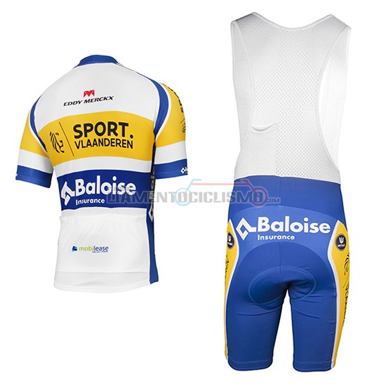 Abbigliamento Sport Vlaanderen Baloise 2016 Manica Corta E Pantaloncino Con Bretelle bianco e giallo - Clicca l'immagine per chiudere